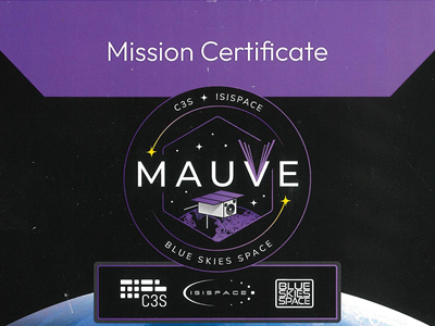 MAUVE Mission Certificate